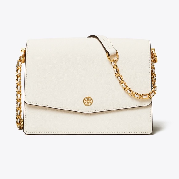Tory Burch Handbags - TORY BURCH Robinson Convertible Shoulder Bag Birch